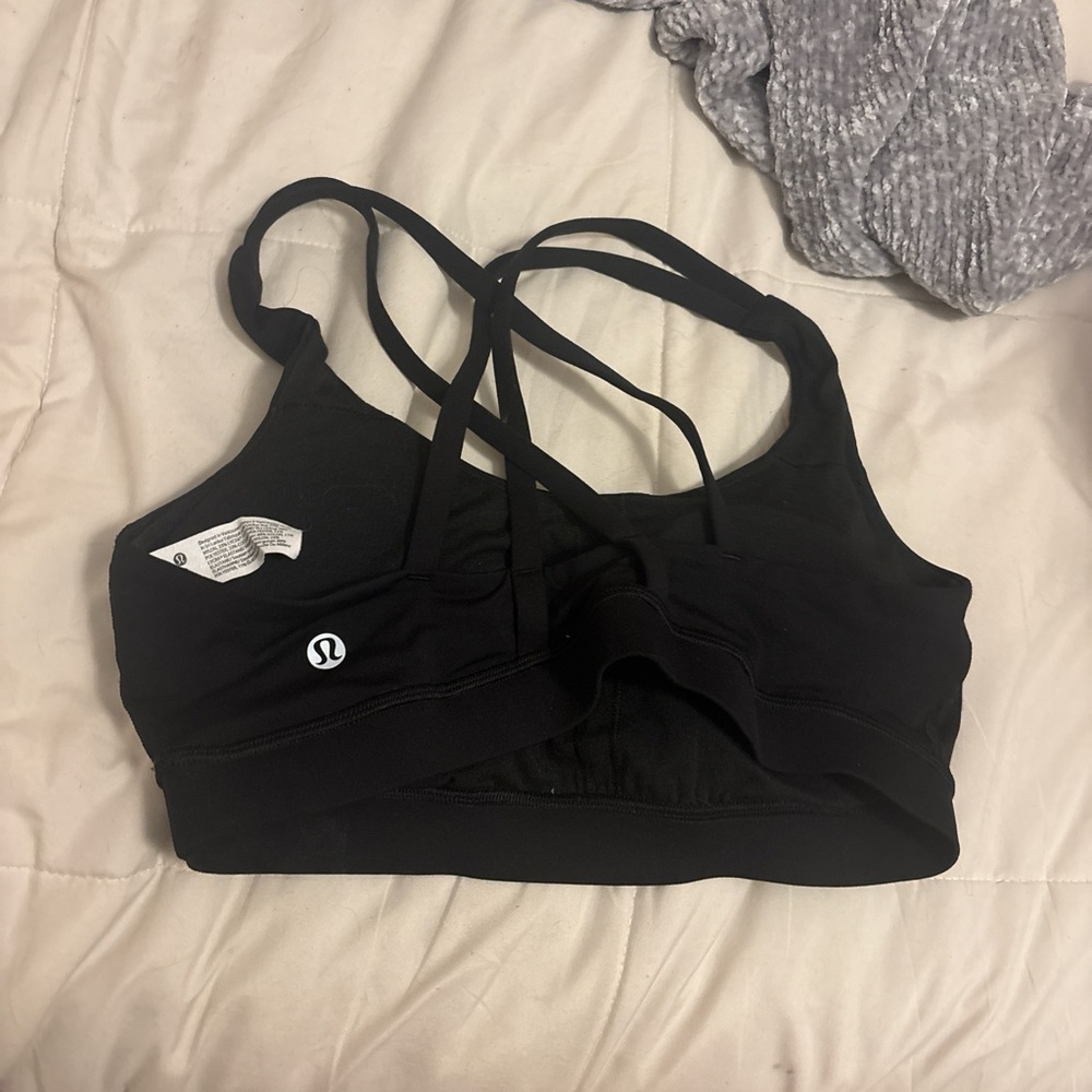 lululemon athletica Strappy Black Sports Bra